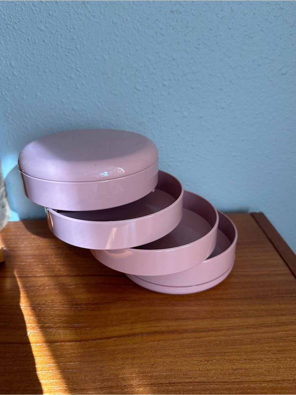 Vintage Interdesign mod Multi-Tier Pink swivel Storage Organizer